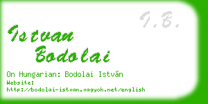 istvan bodolai business card